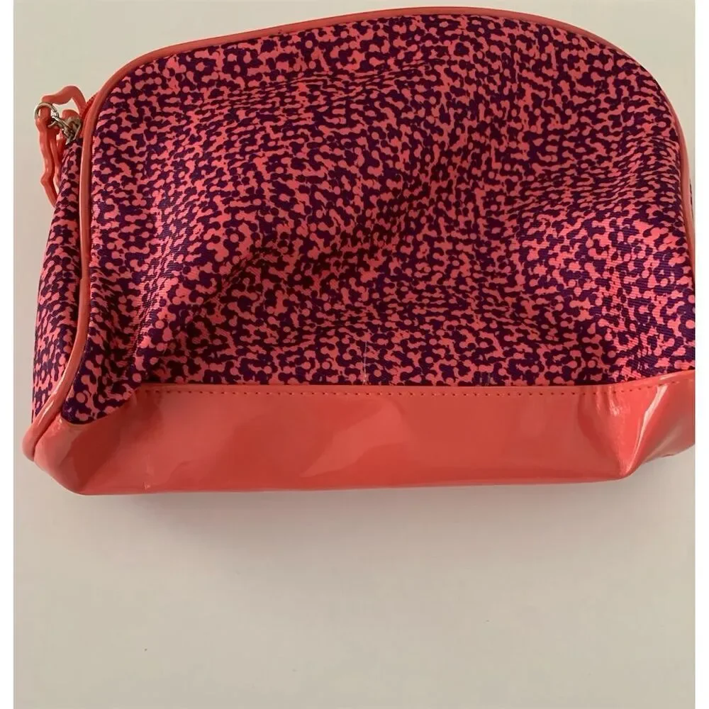 Lancôme Paris Makeup Cosmetics Travel Bag Rose Flower Zipper Closure - Picture 6 of 8